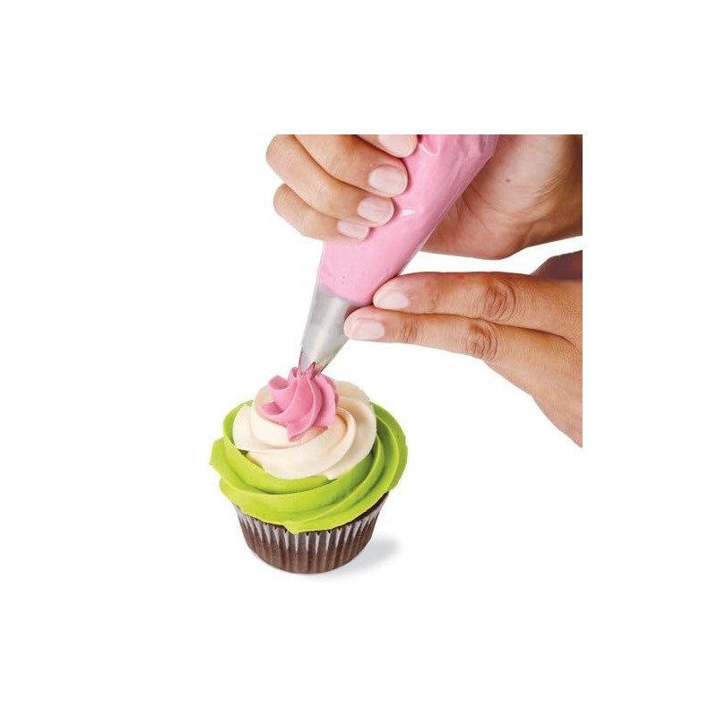 Wilton Cupcake Decorating Set, Piping Bags And Tips Set Steel