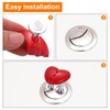 QUARKZMAN Toilet Container Button Toilet Button Push Button Love Heart