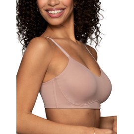 Vanity Fair Women's Wireless Bra, Soft Smoothing Fabrics & Breathable Cups, Simple Sizing Available S-3XL, Baked Blush