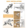 Chibery 2 Pack 165 Degree Soft Close Kitchen Corner Hinges,