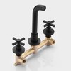 sumerain Matte Black Bathroom Faucet,Wall Mount Black Bathroom Faucets and