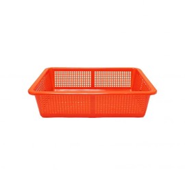 TrueCraftware- 14-1/4" X 11-1/4" Square Colander Strainer Basket Red Color- Strainer Basket Wash Vegetables Fruits Drain Cooked Pasta Food Strainer Drainer Kitchen Essentials