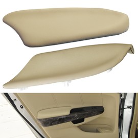 1 Pair Beige PU Leather Door Panel Armrest Cover for 2008-2012 Honda Accord Sedan (EX/EX-L/LX/LX-P/SE) - Front Door Armrest Lid Replacement (Not for Coupe Models)
