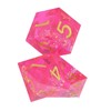 7PCS Polyhedral Dice Clear Numbers Pointed Edges Resin Dice Set