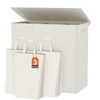 WOWLIVE 180L Laundry Hamper with Lid 3 Section,Large Laundry Basket