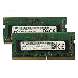 Micron - Kit de 8 GB (2 x 4 GB) DDR4 3200MHz PC4-25600 1.2V 1R x 16 SODIMM Módulo de memoria RAM para portátil MTA4ATF51264HZ-3G2J1, paquete OEM