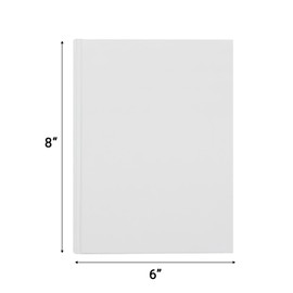 12 Pack White Hardcover Blank Book 6x8 inch, Hardcover Blank Book for Kid to Write Stories, Hardcover Sketchbooks Journal（White，22 Sheets/ 44 Pages Each）by zmybcpack