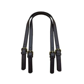 2 Pcs PU Leather Shoulder Bag Straps Adjustable Handbags Strap Replacement Handles Purses Straps Bag Handles with Adjustable Buckle (Black)