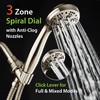 AquaDance High Pressure 6-Setting Full Brushed Nickel Handheld Shower Head