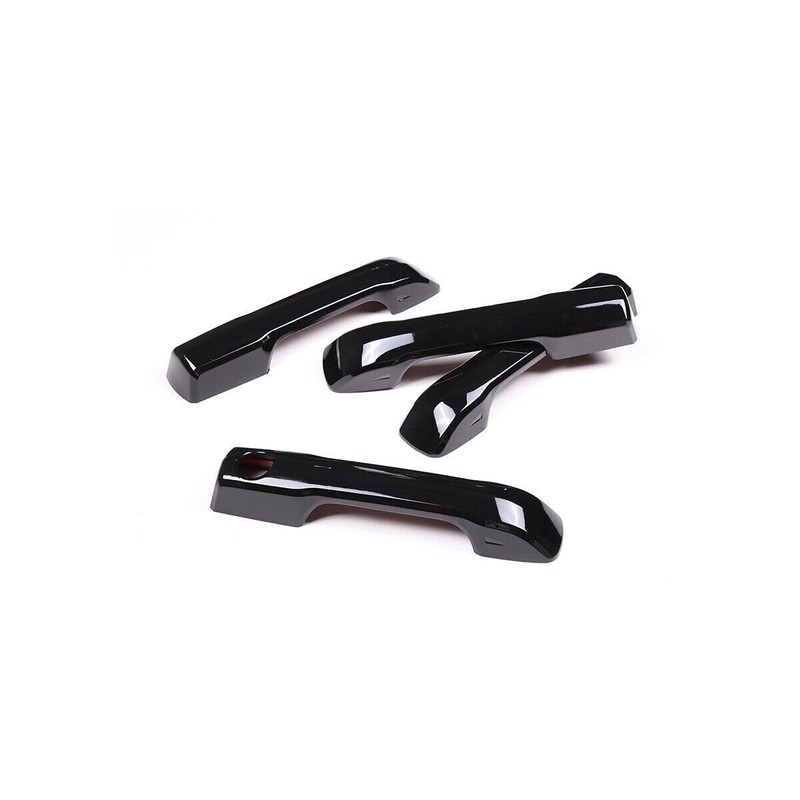 4pcs Gloss Black ABS Car Outer Side Door Handle Panel