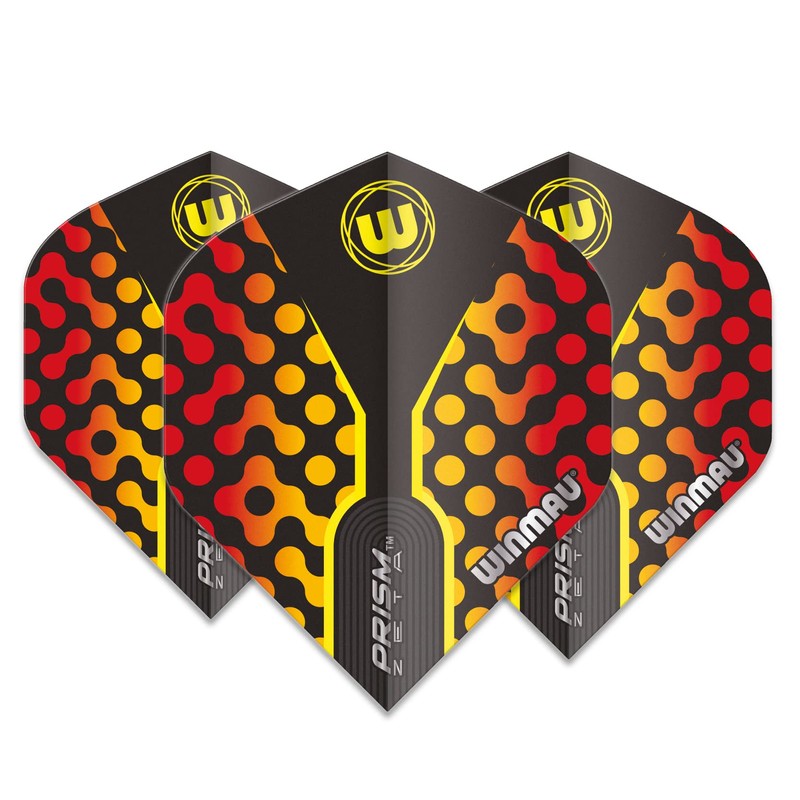 WINMAU Prism Zeta Black, Yellow & Red Extra Thick Dart