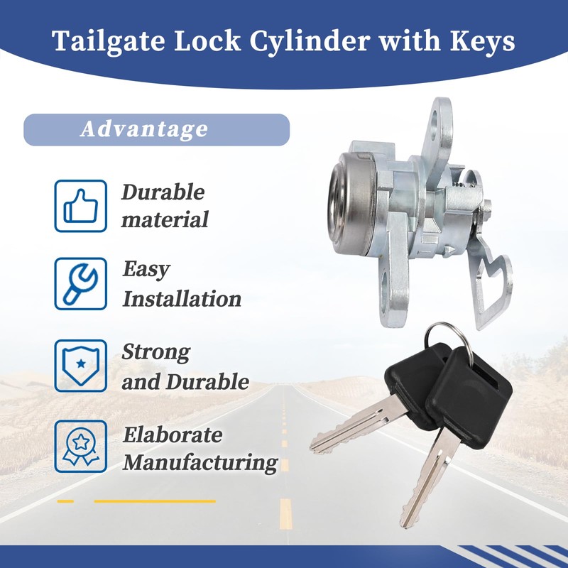 Getfarway Tailgate Lock Cylinder with Keys Compatible with Nissan Frontier