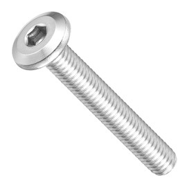 METALLIXITY Flat Head Hex Socket Cap Screws Bolts(M6-1x40) 10Pcs, 304 Stainless Steel Hex Socket Furniture Bolts Screws - for Furniture Woodworking Project, Silver Tone