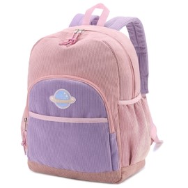 Kasqo Kids Backpack, Cute Toddler Backpack For Girls Kindergarten School Bag Primary Children's Bookbag Rucksack With Chest Buckle Pink Purple