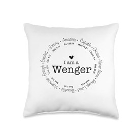 Wenger Family Name - Mom Name Mothers Day Throw Pillow