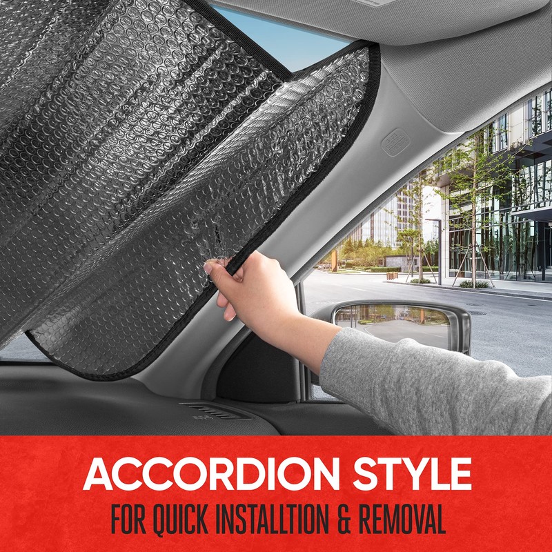 Motor Trend Front Windshield Sun Shade - Jumbo Accordion Folding