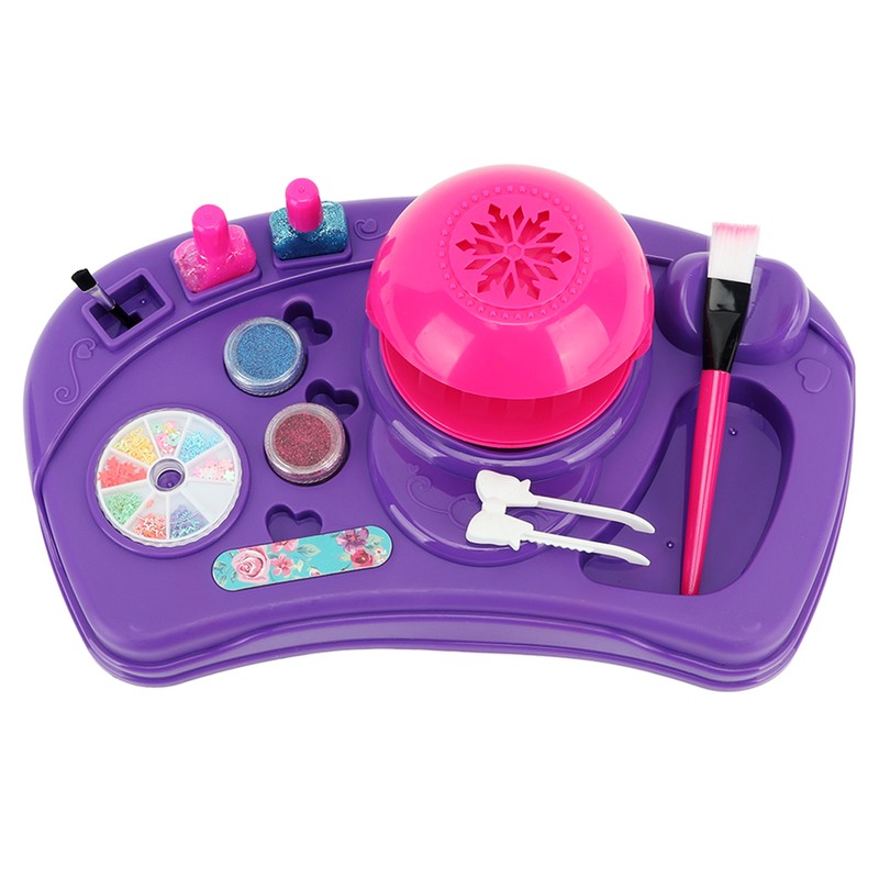 Kids Nail Art Toys Nail Polish Set with Dryer DIY