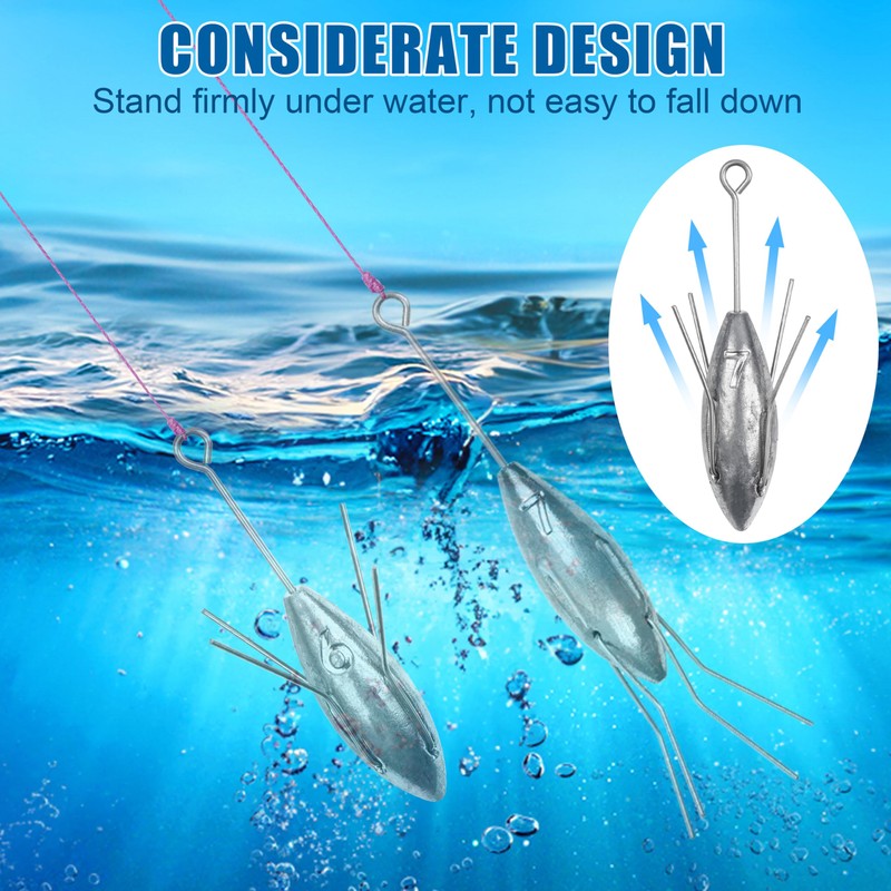 Sputnik Sinkers Surf Fishing Weights,Spider Weights Sinkers Long Tail Saltwater