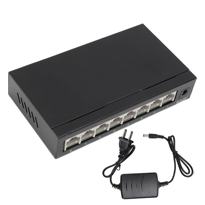 Fast Ethernet Switch 8 Ports 10 100 1000Mbps Anti Thunder