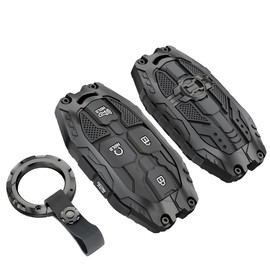 OVIOBOER Key Fob Cover Case Protector Accessories for Hyundai Ioniq 6 Grandeur GN7 KONA 5 Buttons Key Shell (Type-A-Black)