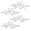 4 Pcs Lace Embroidery Patches, White Lace Applique