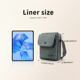 AfitLulu Men's Messenger Bag 3 Zippered Pockets Crossbody Bag for Men with Adjustable Shoulder Strap, Shoulder Bags (Grey)