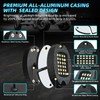 10Pods Metal Bright Pure White LED Rock Lights Kit with