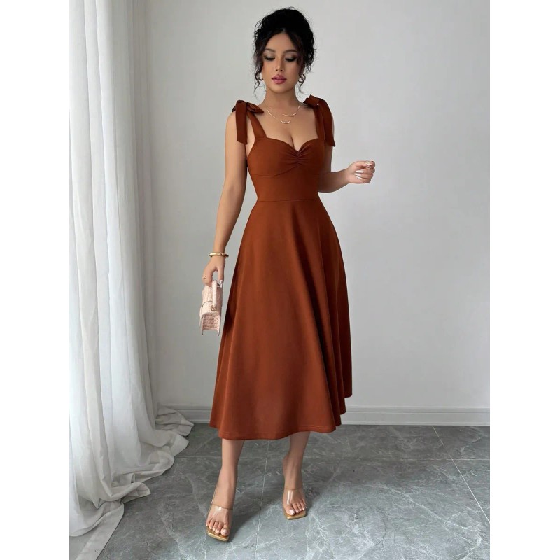 Vestido Informal De Fiesta Con Cinturón Para Mujer