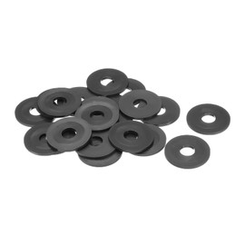 QUARKZMAN 20pcs M14 Nylon Flat Gaskets 14mm ID 44mm OD 3mm Thick Washers Plastic Sheet Gasket Fastener Gasket Ring Black