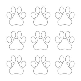 Cat Paw Decal Sticker (Wall Sticker/Window/Car) Cat Pet Animal Silhouette (Water Resistant/Outdoor, Weather Resistant 3-4 Years), Glossy Type (White / 3.0 inches (75 mm)