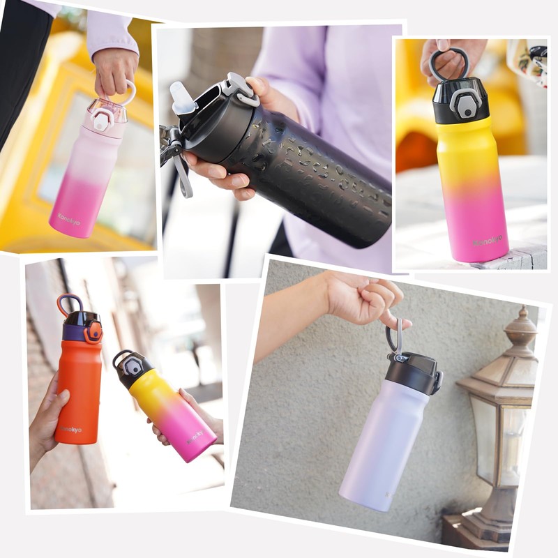 konokyo Insulated Water Bottle 18oz-Macaron Green