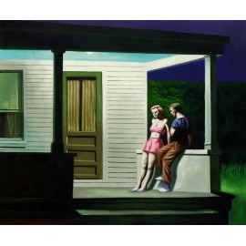 SUMMER EVENING  Edward Hopper art painting PREMIUM SATIN USA reprint