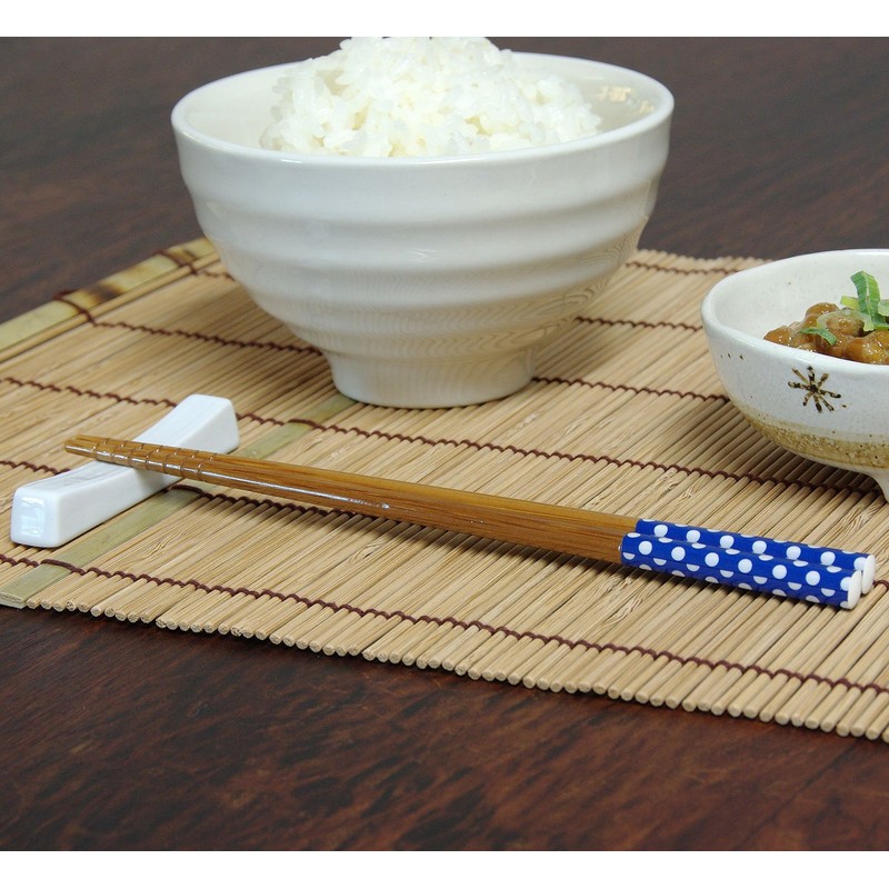 Aoba 232155 Chopsticks, Dishwasher Safe, Susu Bamboo Period, Blue, 7.1