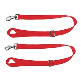Paris Tack Adjustable Pair of Nylon Replacement Straps for Slow Feed Hay Bags (Red)