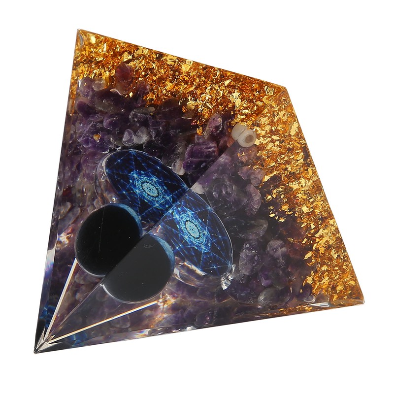 Crystal Pyramid Exquisite Beautiful Pyramid Power Stone Ornament for Desks