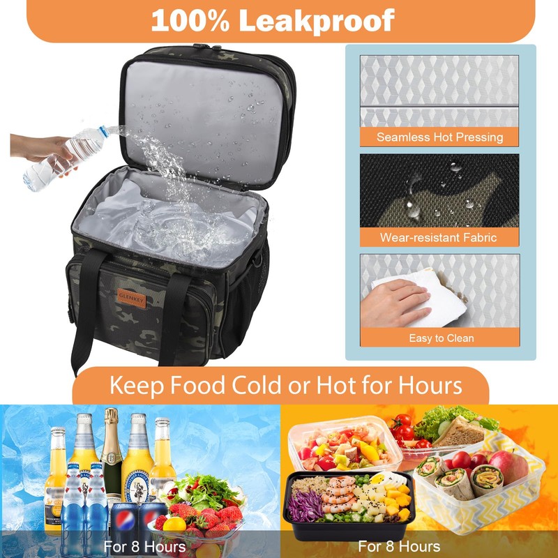 Expandable XLarge Lunch Box, Insulated Heavy Duty Lunch Bag Waterproof
