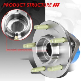 Auto Dynasty 4 Pieces Wheel Bearing Hub Assembly Compatible with Chevy Venture Buick Rendezvous Pontiac Oldsmobile Saturn 01-07