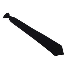 Black Clip On Tie (Matte)
