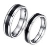 HIJONES Jewellery Mens Stainless Steel Couples Promise Ring Size S