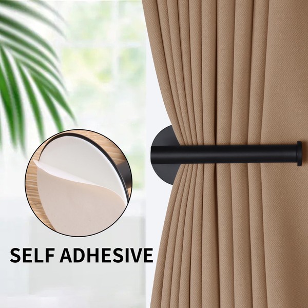 groleca Groleca 2 Pack Curtain Holdbacks No Drill Curtain Tiebacks