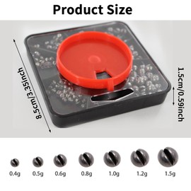 SANTUO 120g Fishing Floats Split Shot Fishing Weight Non Toxic 7 Division No1, No4, No6, No8, BB, AAA Fishing Sinkers Dispenser Weights for Carp and Coarse Angling