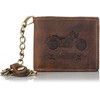 GREEN BURRY horizontal bikers wallet brown