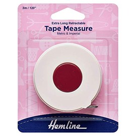 Hemline Tape Measure - Extra Long Retractable (Spring) , 300cm
