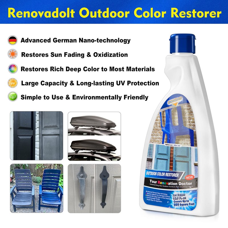 RENOVADOLT Outdoor Color Restorer 16.5oz Plastic Vinyl Shutter Restorer Faded