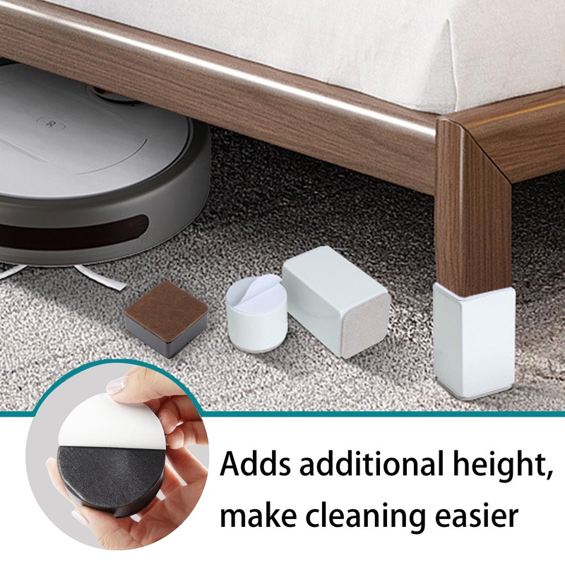 AUXBC 1.2 Inch Self-Adhesive Furniture Riser, Round Carbon Steel Bed