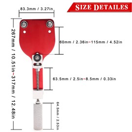 77750 Oil Filter Cutter Tool for Filter Cutting Range 2-3/8" - 5" Red