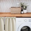 PONY DANCE Kitchen Net Curtains, Modern Short Curtains for Bathroom,