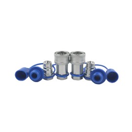 2-Set 1/2" NPT ISO5675 Ag Hydraulic Quick Connect Tractor Coupling/Couplers Ball Valva,Pioneer Type,Set w/Dust Cap