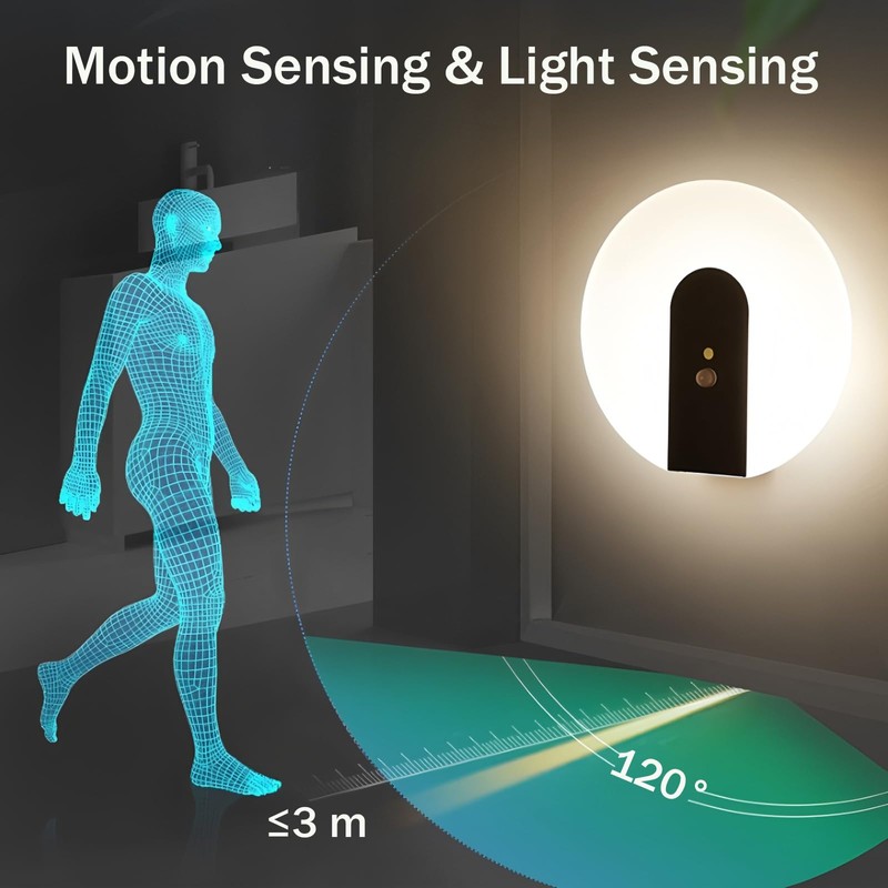 LED Motion Sensor Wall Sconce Light, Wall Mounted Lamps with