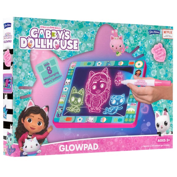 John Adams | Gabby's Dollhouse GLOWPAD: light up drawing tablet for endless creative fun anywhere! | Arts & Crafts | Ages 3+